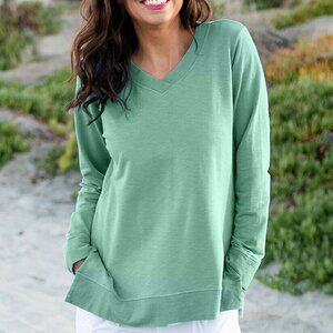 FRESH PRODUCE ANA Stretch French Terry Lagoon green Tunic light knit